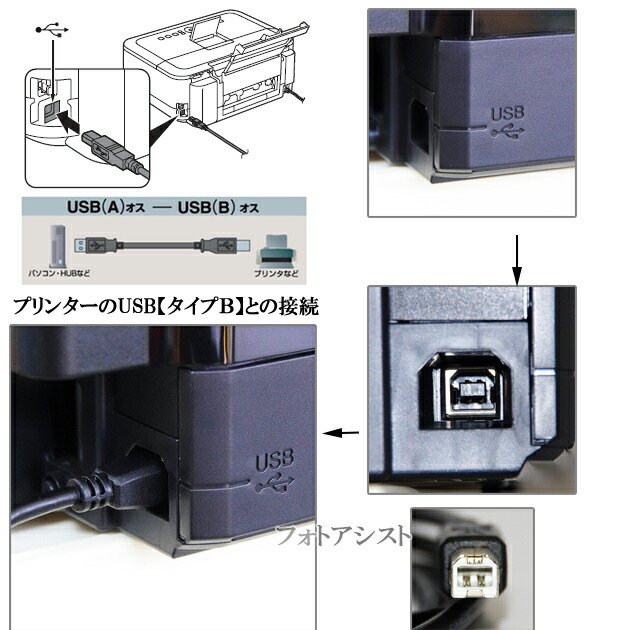 楽天市場】Brother ブラザー対応 USB2.0ケーブル A-Bタイプ 3.0m Part