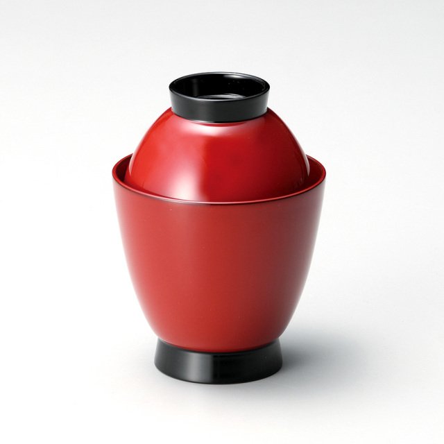 小吸物椀 日月白檀 漆塗り 12-00704 漆器の井助