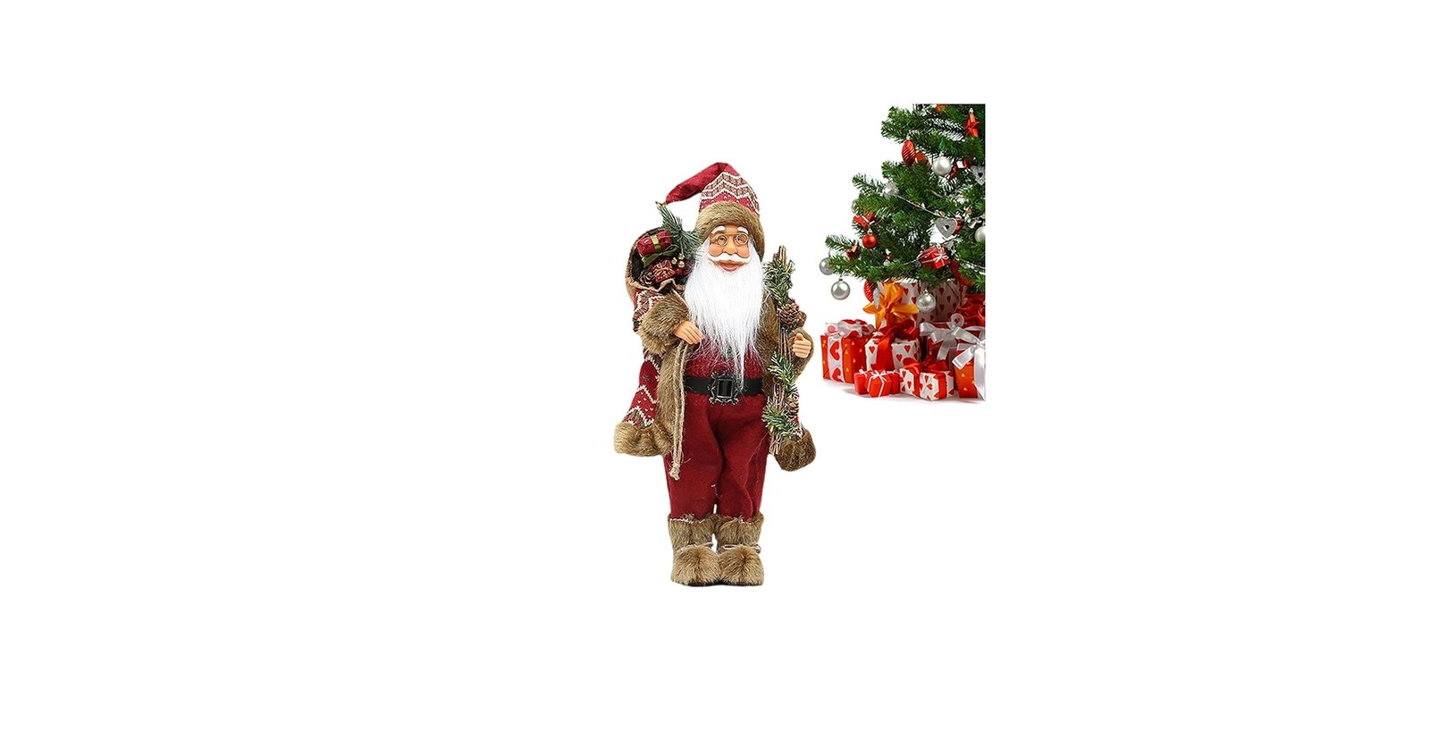 Amazon.co.jp: サンタ クロースの置物、クリスマス サンタ クロースの