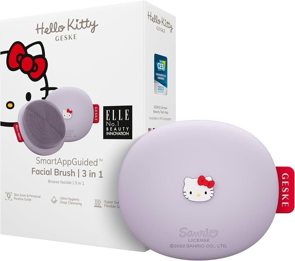 Amazon.com: GESKE x Hello Kitty SmartAppGuided Facial Brush | 3 in
