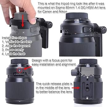 Amazon | iShoot全金属のリング式三脚座/レンズサポート襟/三脚