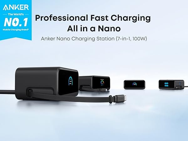 Amazon.com: Anker Nano Charging Station, 100W 7-in-1 Power Strip