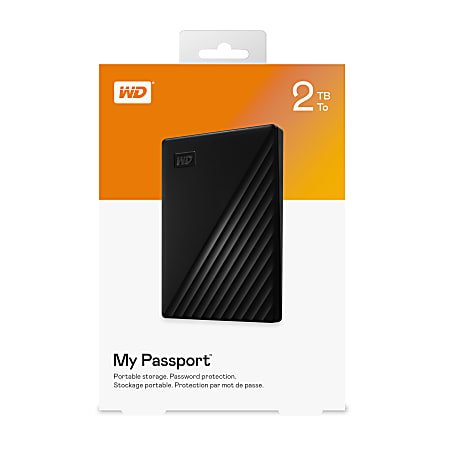 Western Digital My Passport Portable HDD 2TB Black - Office Depot