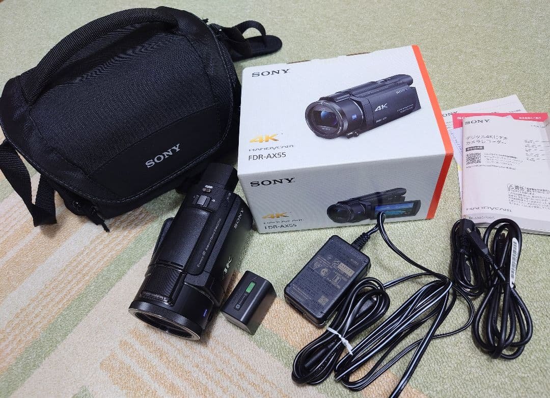 SONY FDR-AX55 4Kビデオカメラ +SDXCカード +カメラケース SONY FDR-AX55 4Kビデオカメラ | MAP RENTAL