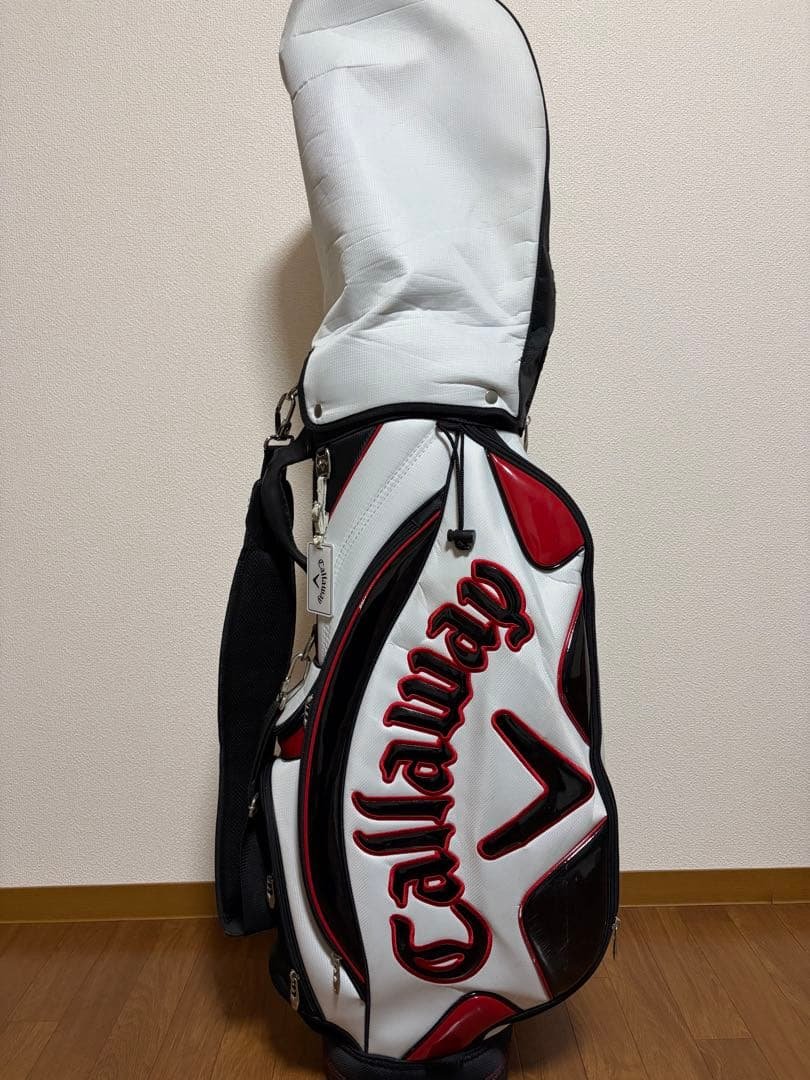 Callaway ゴルフバッグ ホワイト/レッド 9.5型 キャロウェイ Exia 25 JM (7193450665) メンズ ゴルフ キャディバッグ