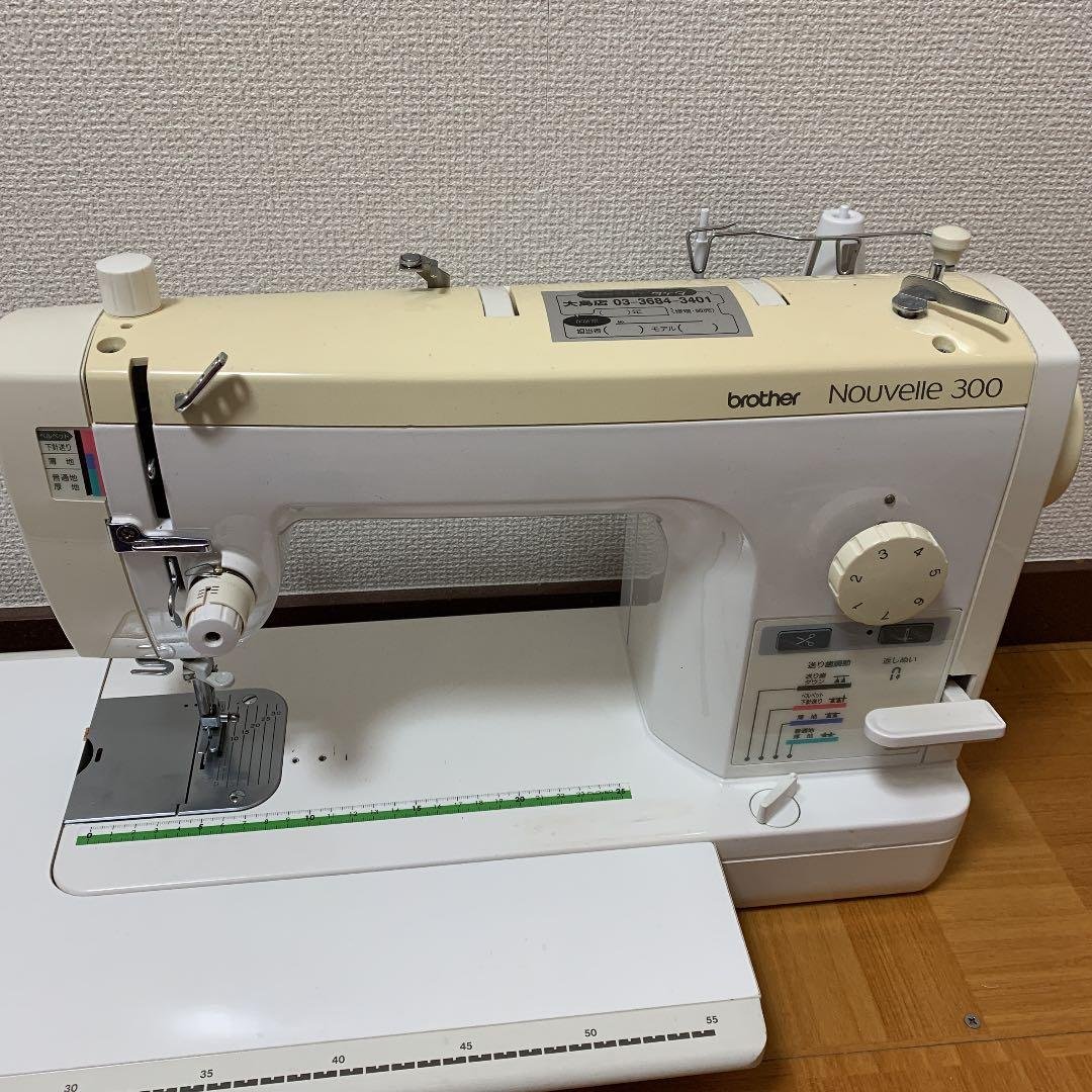 ブラザーヌーベル300 職業用ミシン　中古　ワイドテーブル付き 楽天市場】ブラザー職業用ミシンヌーベル100/ヌーベル300専用