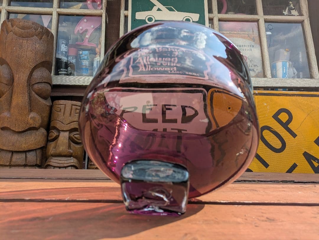 希少なヴィンテージ BLENKO ブレンコガラス USA製 希少なアメジスト色