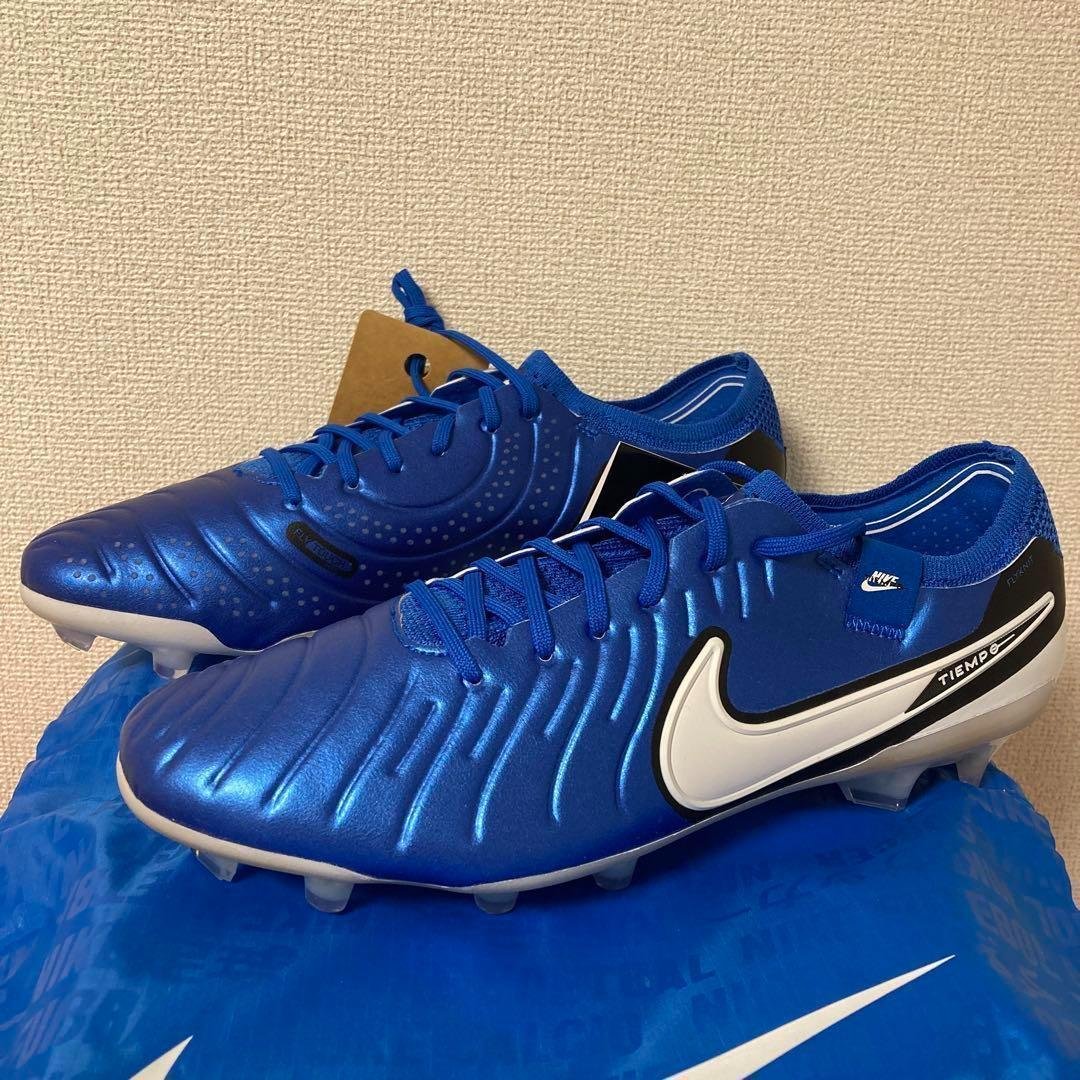 NIKEティエンポレジェンド10エリートFG 天然芝 青 スパイク 26.5cm