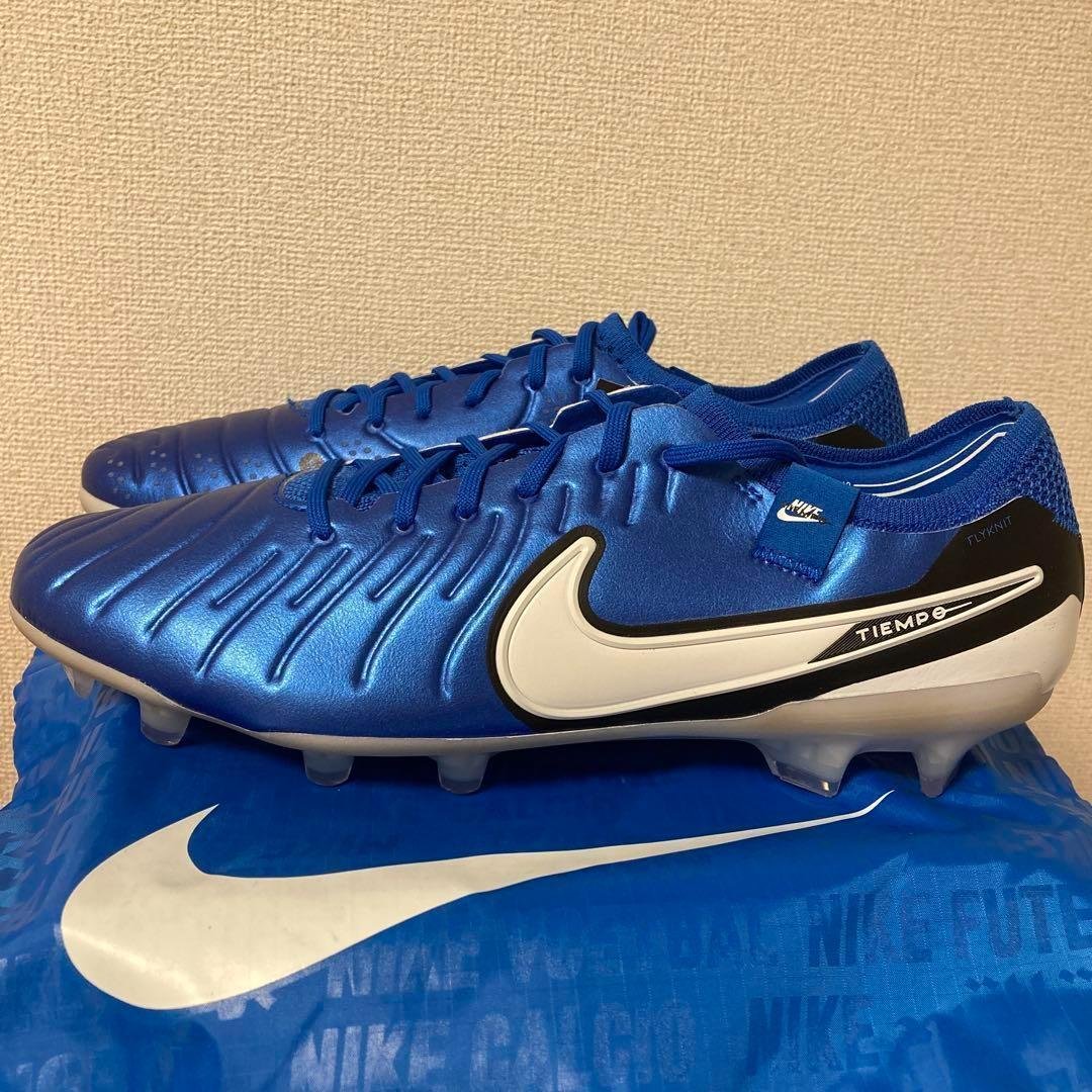 NIKEティエンポレジェンド10エリートFG 天然芝 青 スパイク 26.5cm